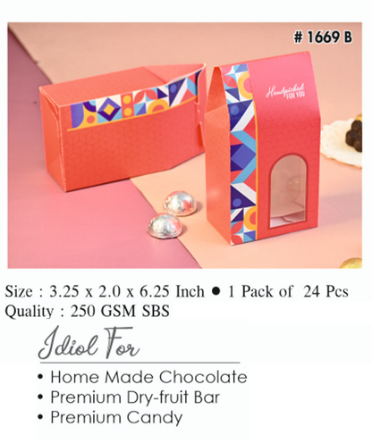 Window Candy Box for Chocolates/ Cookies (Pack of 10)