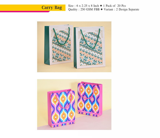 Designer Paper Bags for Gifting Purpose (Pack of 10)