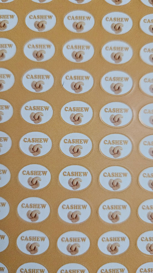 Cashew Flavour Small 0.5 inch Chocolate Stickers