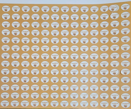 Cashew Flavour Small 0.5 inch Chocolate Stickers