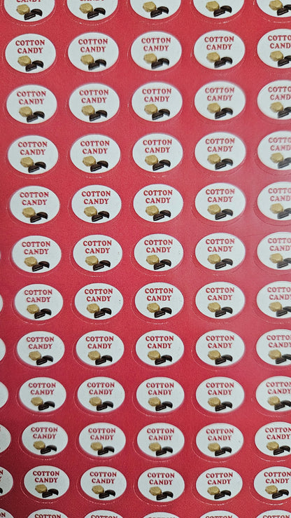 Cotton Candy Flavour Small 0.5 inch Chocolate Stickers