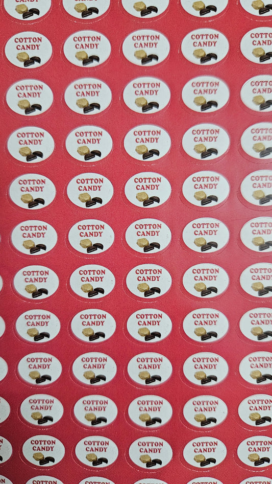 Cotton Candy Flavour Small 0.5 inch Chocolate Stickers