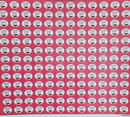 Cotton Candy Flavour Small 0.5 inch Chocolate Stickers