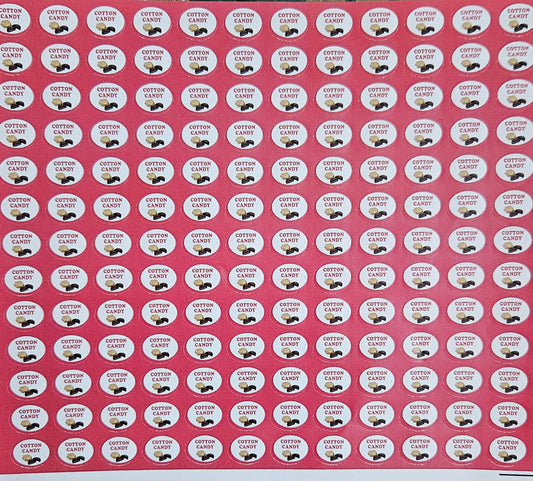 Cotton Candy Flavour Small 0.5 inch Chocolate Stickers