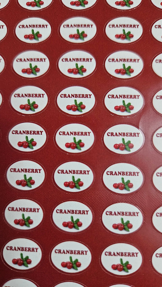 Cranberry Flavour Small 0.5 inch Chocolate Stickers