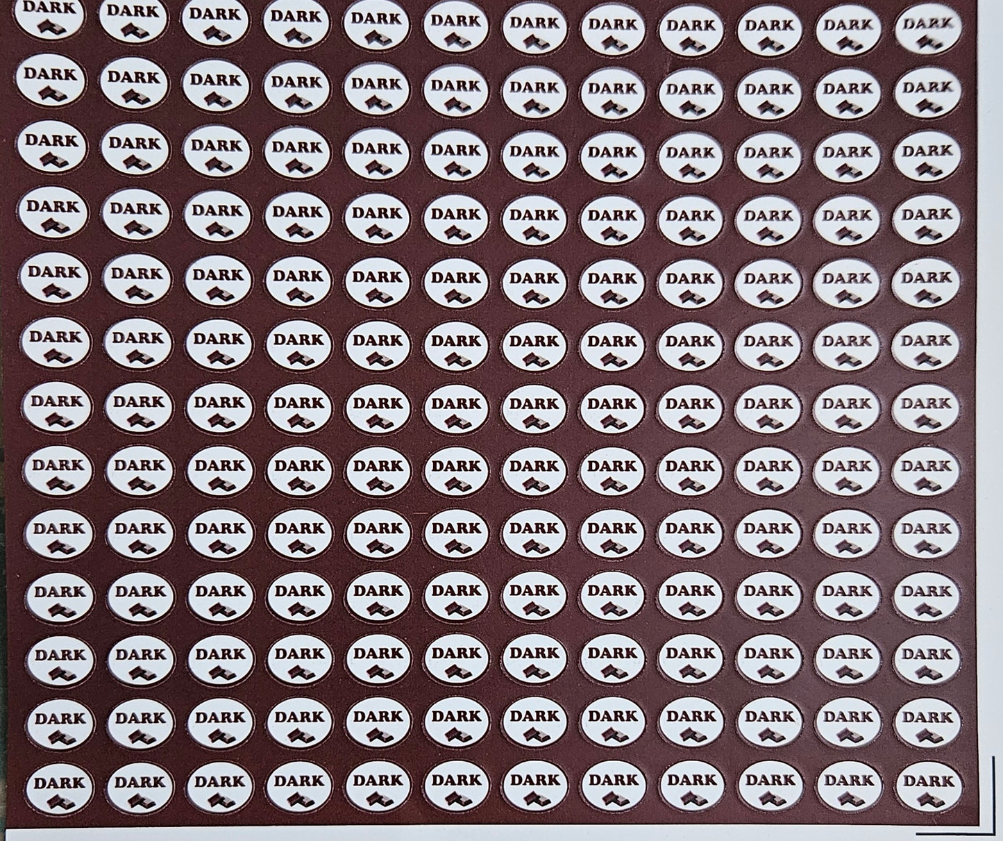 Dark Flavour Small 0.5 inch Chocolate Stickers