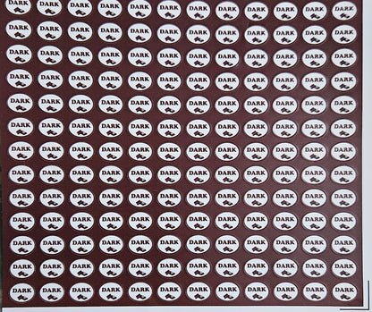Dark Flavour Small 0.5 inch Chocolate Stickers