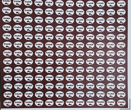 Dark Flavour Small 0.5 inch Chocolate Stickers