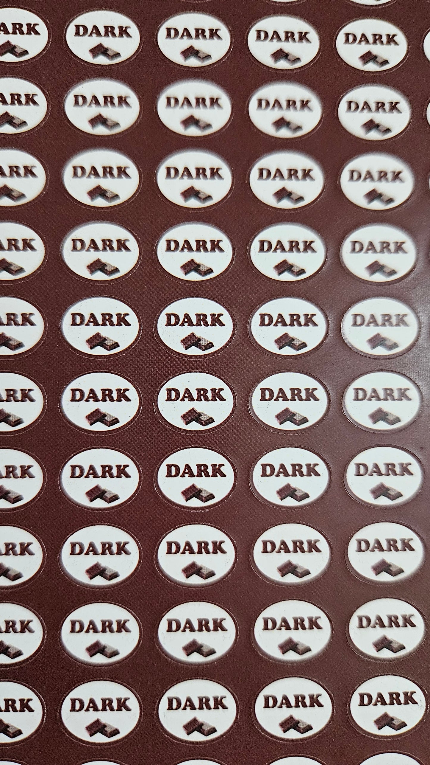 Dark Flavour Small 0.5 inch Chocolate Stickers