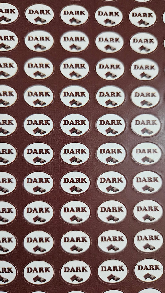 Dark Flavour Small 0.5 inch Chocolate Stickers