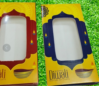 Happy Diwali Printed Bar Box | Diwali Chocolate Bar Box (Pack of 10)