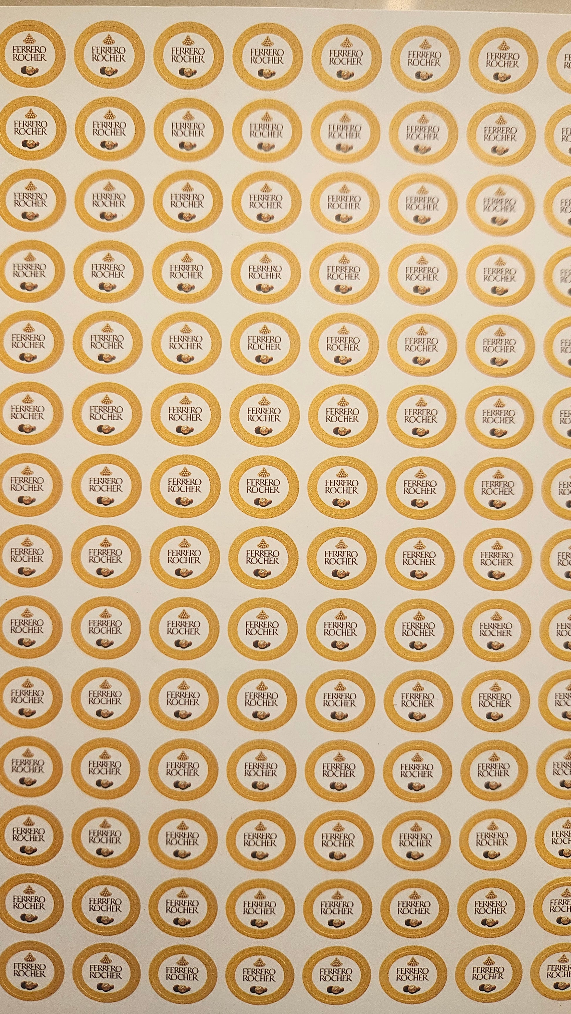 Ferrero Label Sticker Ferrero Rocher Small 0.5 inch Stickers – Brand Packaging