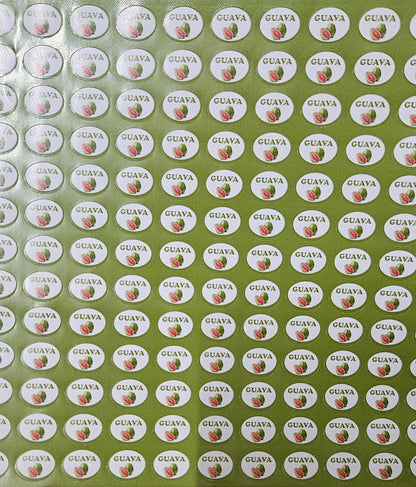 Guava Flavour Small 0.5 inch Chocolate Stickers