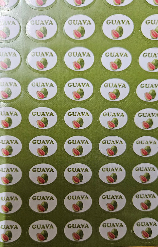 Guava Flavour Small 0.5 inch Chocolate Stickers