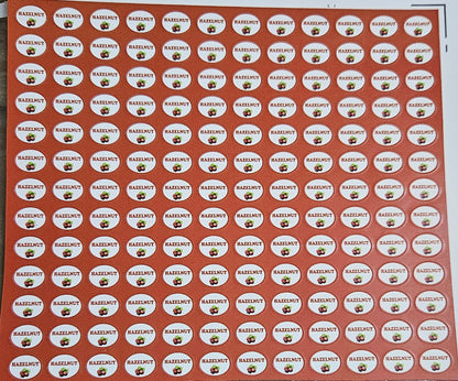 Hazelnut Flavour Small 0.5 inch Chocolate Stickers