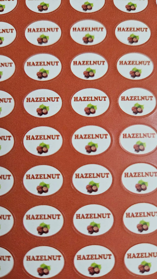 Hazelnut Flavour Small 0.5 inch Chocolate Stickers