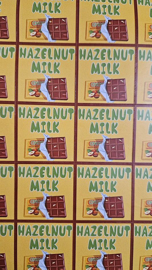 Hazelnut Milk Flavour Cavity Size Sqaure Chocolate Stickers