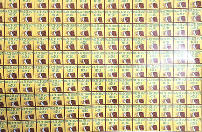 Hazelnut Milk Flavour Cavity Size Sqaure Chocolate Stickers