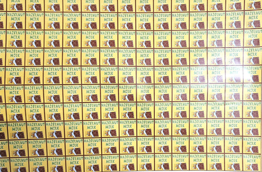 Hazelnut Milk Flavour Cavity Size Sqaure Chocolate Stickers