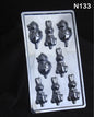 Cartoon Theme Lollipop Chocolate Mould - N133