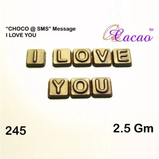 Mould 245 I LOVE YOU SMS LETTERS | I love you SMS letter chocolate mould
