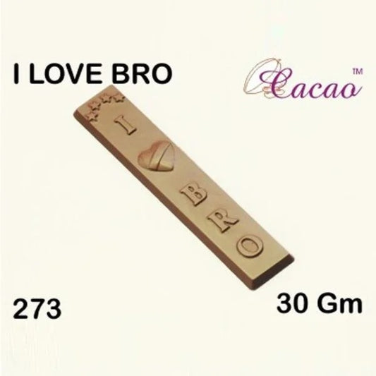 Mould 273 - I love Bro Chocolate Mould 30gm for Single Cavity Box