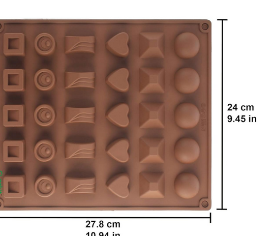 6 in 1 (30 Cavity) Silicone Chocolate Mould