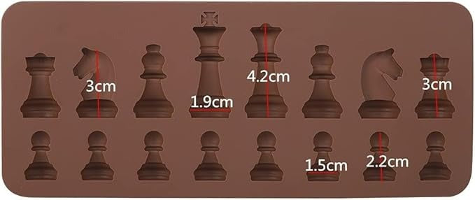 Silicone Chocolate Chess Mould - Chocolate Cake Jelly Ice Cream Fondant Mold Baking for DIY Candy Topper Decoration