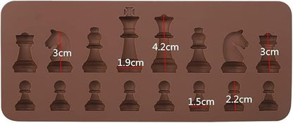 Silicone Chocolate Chess Mould - Chocolate Cake Jelly Ice Cream Fondant Mold Baking for DIY Candy Topper Decoration