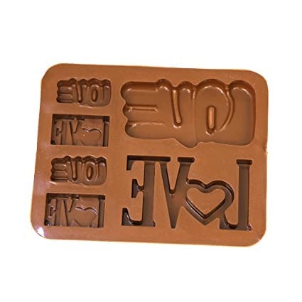 Flexible and Reusable Silicone Love Chocolate Mould, Love Sign Word Mold, Love Resin Mould for DIY Table Decoration, Wedding and Valentine Special