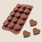 Valentines Chocolate Moulds 15 Cavity Heart Silicone Chocolate Moulds Making Molds Silicone Candy Jelly Ice Tray Moulds for Valentine's Day Wedding