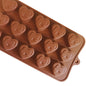 Silicone 15 Cavity Heart Kiss Shape Mold for Making Homemade Chocolate, Candy, Gummy, Jelly, Ice Cubes | Baking Mould | Candy Mould