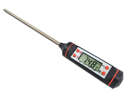 Black Food Thermometer, Digital Cooking Round Instant Read Meat Kitchen Thermometer