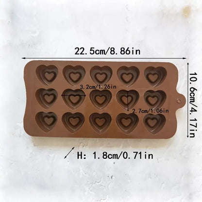 15 Cavity Mini Heart Chocolate Mould | Candy Chocolate Mould | DIY Wax Melt Mould for Baking | Non-Stick Chocolate Mould | Fondant Mould | Ideal for Ice Cube, Jelly, Gummy (5-7gm only)