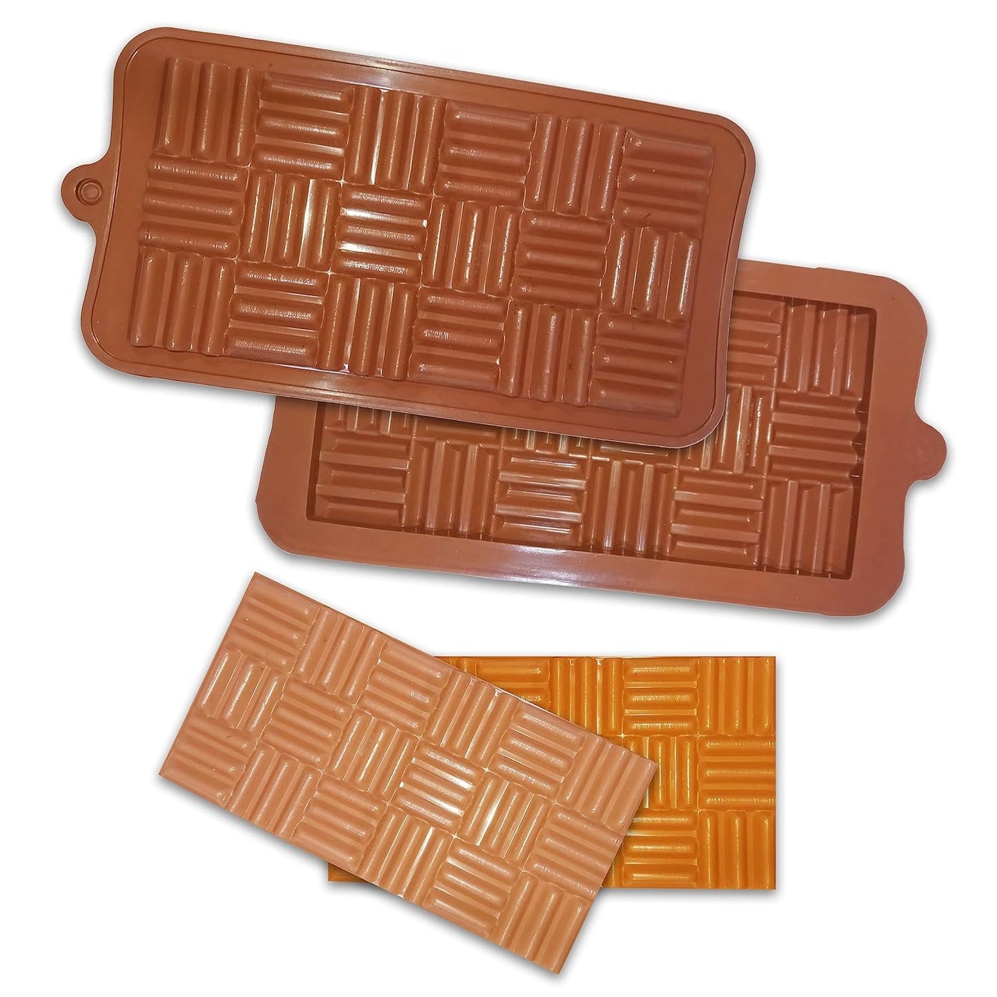 Silicone Chocolate Bar Mould 3D Linner Shape Chocolate Silicon Mould, Random Design Chocolate Mould for Baking Making Chocolates