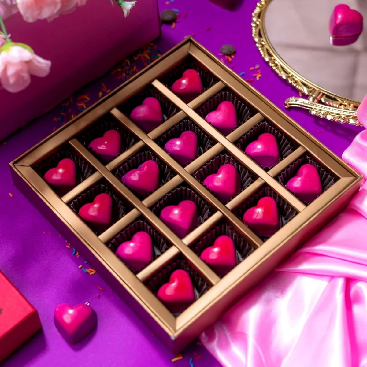 Silicone Heart Chocolate Candy Mould, Heart Shape | 15 Cavity Mold, Re-Usable