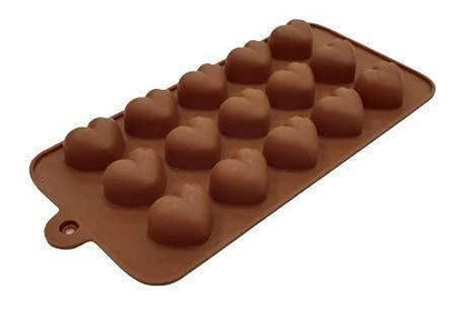 Silicone Heart Chocolate Candy Mould, Heart Shape | 15 Cavity Mold, Re-Usable