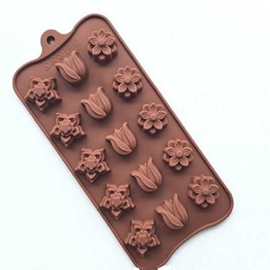 Multi-Design Chocolate Mould | Flower, Rose, and Star Silicone Candy Mold | Baking Tools for Cake Chocolate Candy Ice Jelly | Cake Baking Moulds | Bakeware Molds