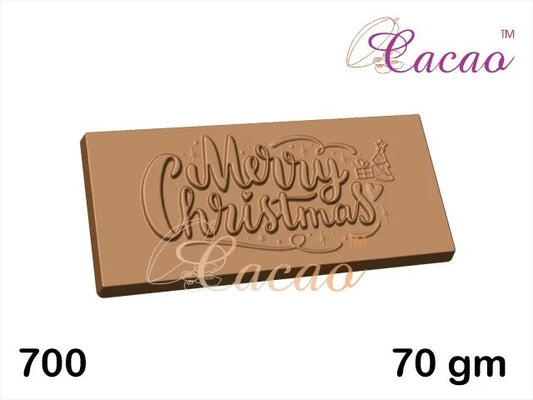 Merry X-Mas Chocolate Bar Mould (70gm) | Christmas Chocolate Bar mould
