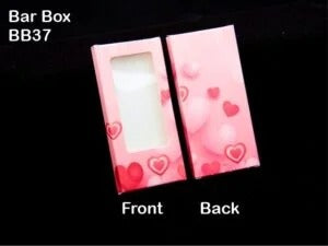 Hearts Bar Box Pack of 10 (4 Various Colours/ Designs) | Heart Design Bar Boxes