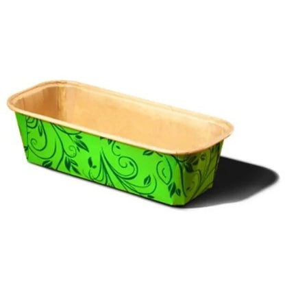 Plumpy Cake Green & Red 450gm Pack of 10 | Rectangle Bake and Serve Tray