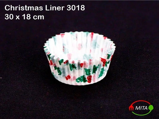 White Paper Cup 3018 Xmas (CHOCOLATE) Pack of 1000 | Christmas Theme Paper Liners