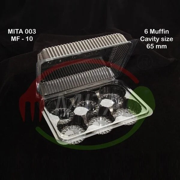 Mita 003-MF10 | 6 Muffin Box | Dia. 65 mm | Pack of 10 & 25 | 6 Muffin Box