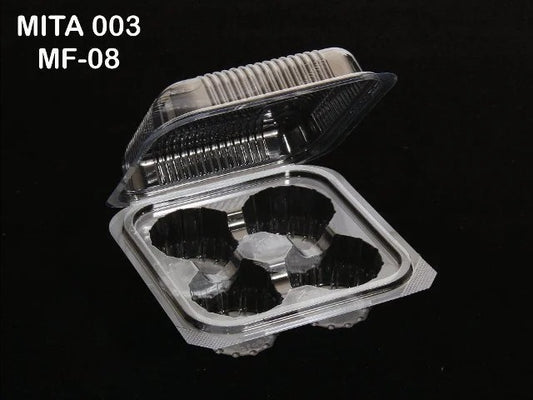 Mita 003-MF08 | 4 Muffin Box | Dia. 45 mm | Pack of 10, 25 & 50 | 4 Muffin Box