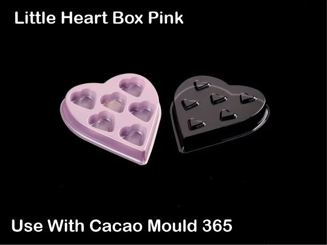 Little Heart Box Pink Pack of 25 (Use with mould no. 390) 6 Cavity Chocolate Gift Box | Pack of 25