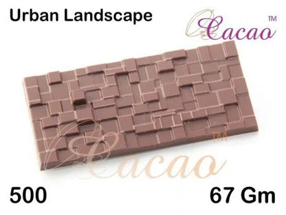 Mould 500 - Geometric Block Pattern Chocolate Bar Mould
