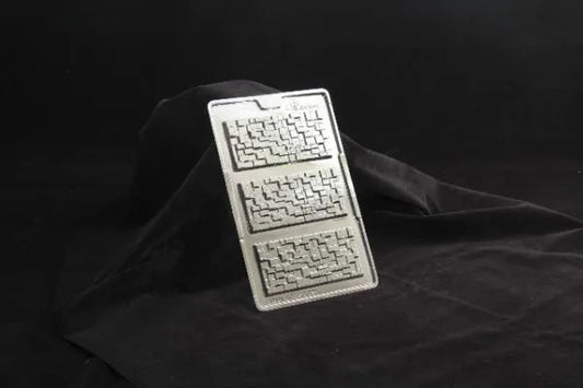 Mould 500 - Geometric Block Pattern Chocolate Bar Mould
