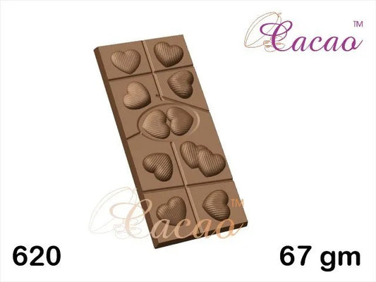 Mould 620 BITE BAR HEARTS - Valentine Special Chocolate Mould
