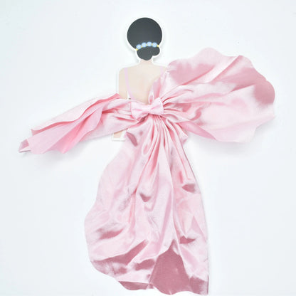 Lady with Pink Gown Cake Topper