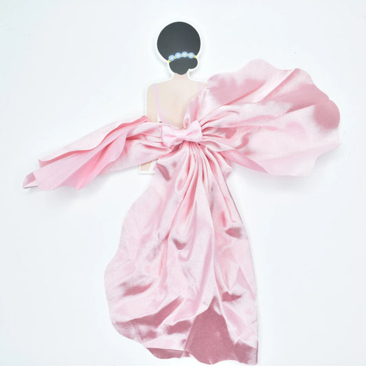 Lady with Pink Gown Cake Topper